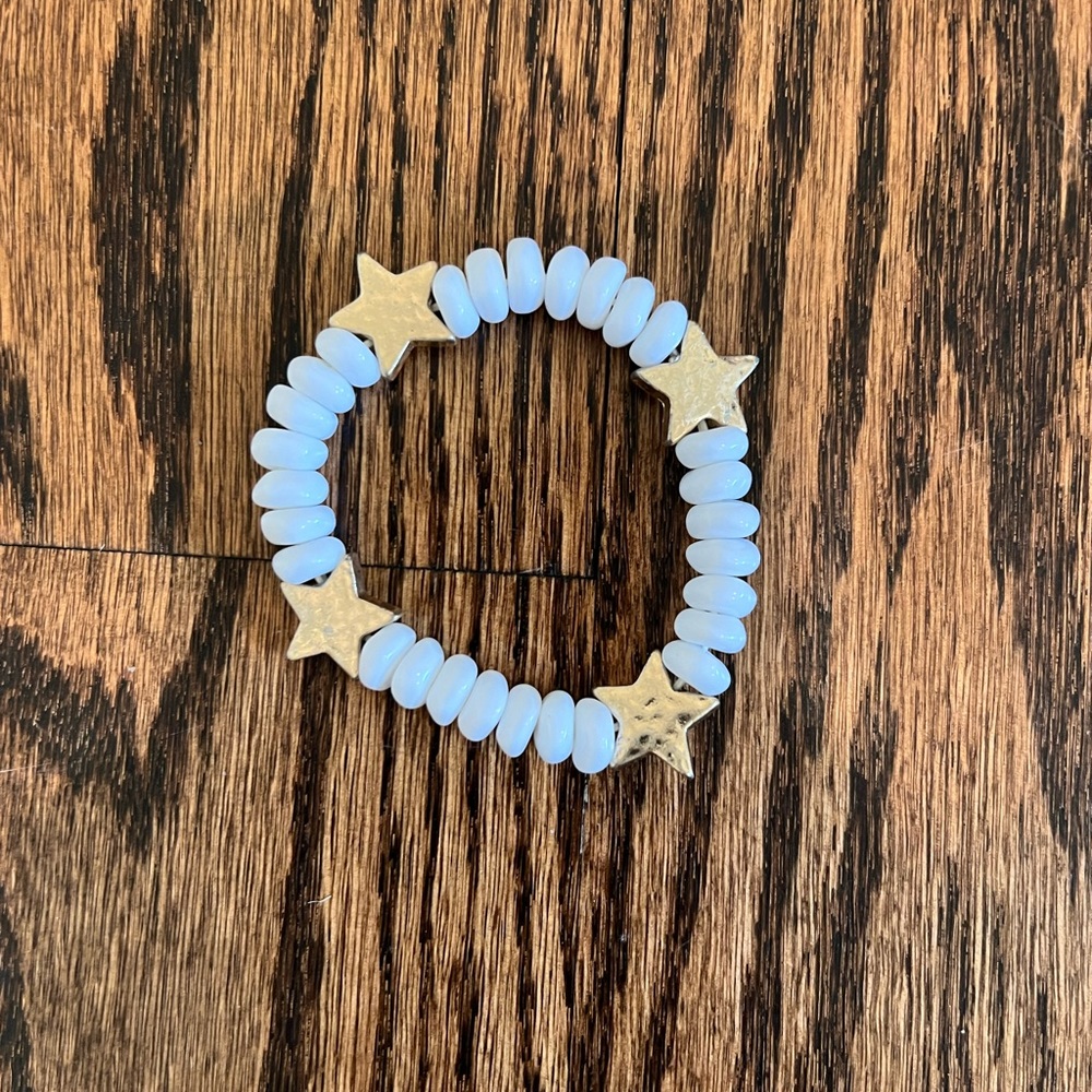 Gold & White Bracelets.